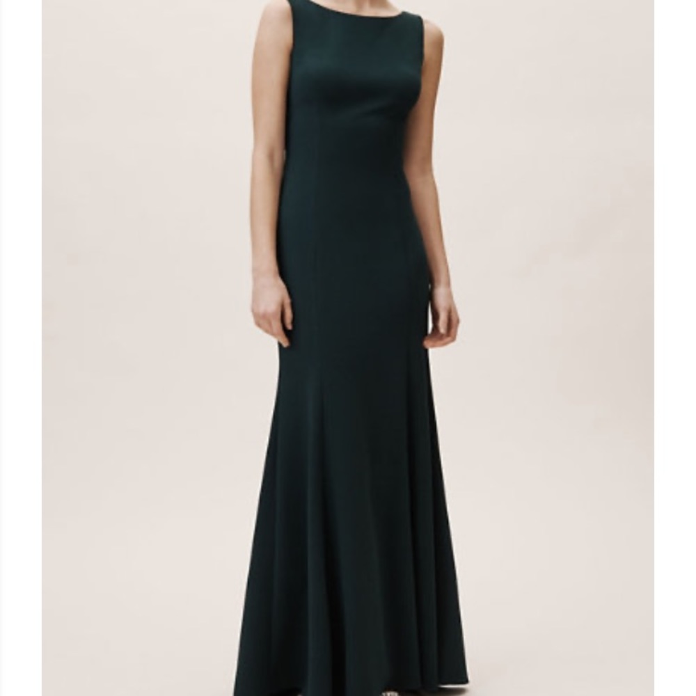 BHLDN Misty Bridesmaid’s dress in dark emerald